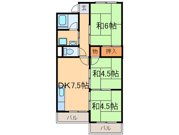 霞ヶ丘レジデンスの物件間取画像